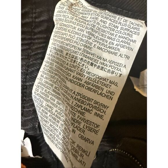 Zara Women's High Rise Elastic Back Waist Cargo Jogger Jeans Black Small - Picture 11 of 13